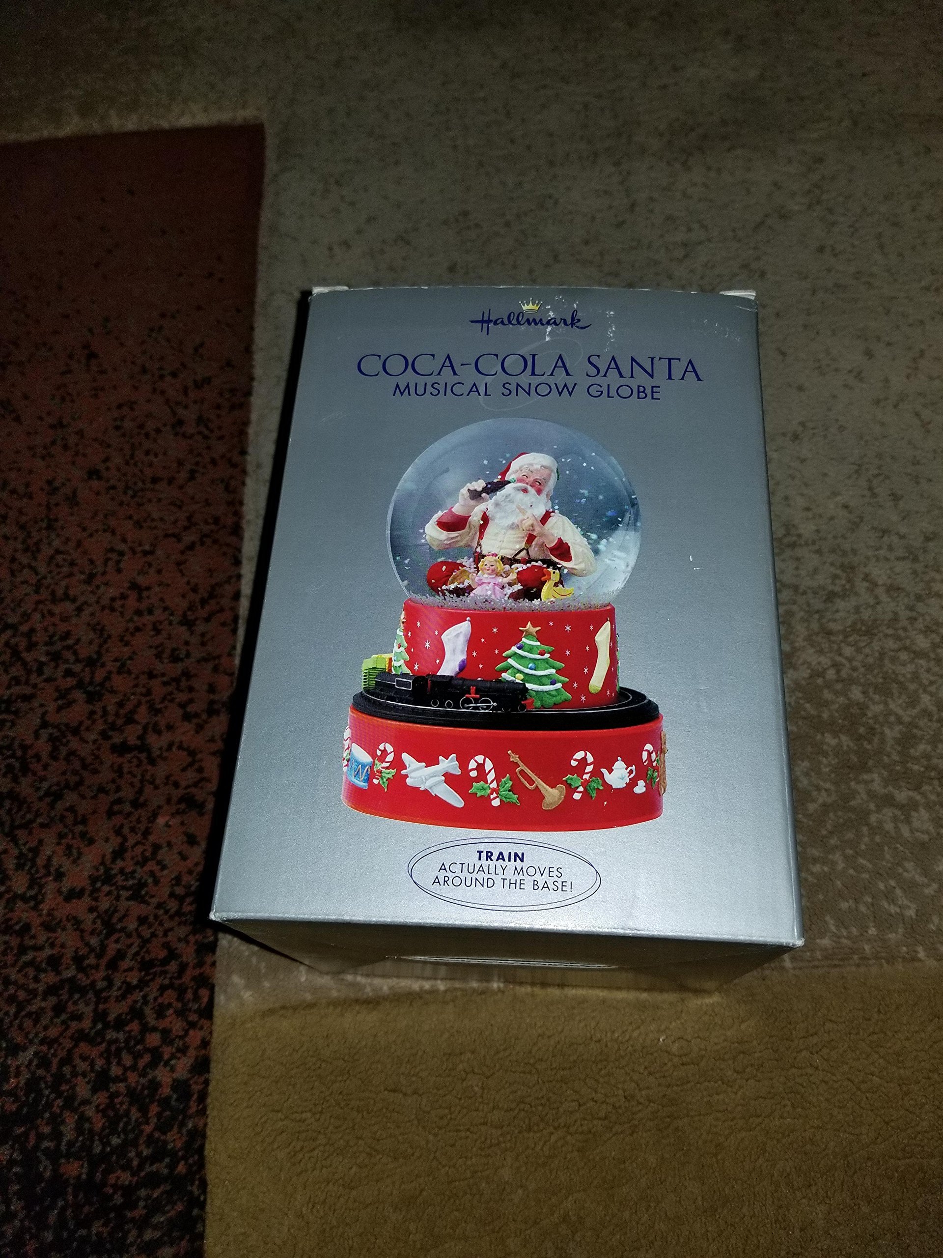 Amazon.com: Hallmark 2001 Coca-Cola Santa Musical Snow Globe